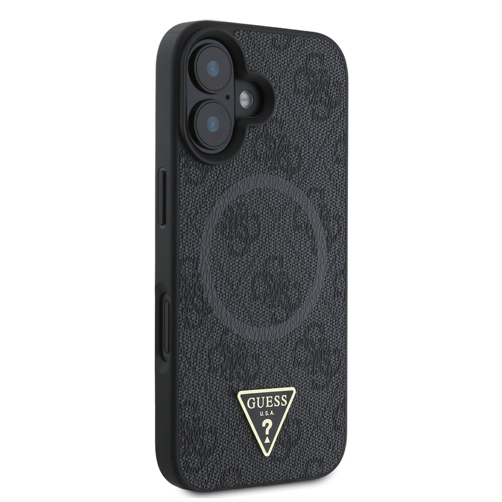 Guess iPhone 16 Orjinal Lisanslı Magsafe Şarj Özellikli PU Üçgen Logo 4G Desenli Telefon Kılıfı-18 Guess iPhone 16 Orjinal Lisanslı Magsafe Şarj Özellikli PU Üçgen Logo 4G Desenli Telefon Kılıfı-18